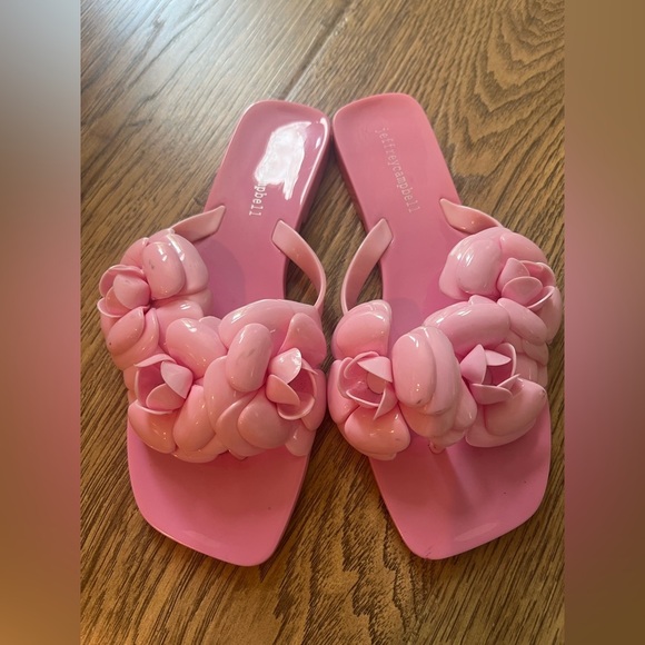 Jeffrey Campbell Fleuris Jelly Flip Flop in Pink Size 7 - Picture 3 of 5